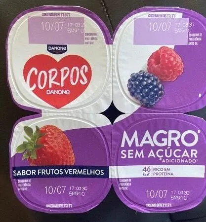 Magro Sem Açúcar Adicionado¹ Sabor Frutos Vermelhos