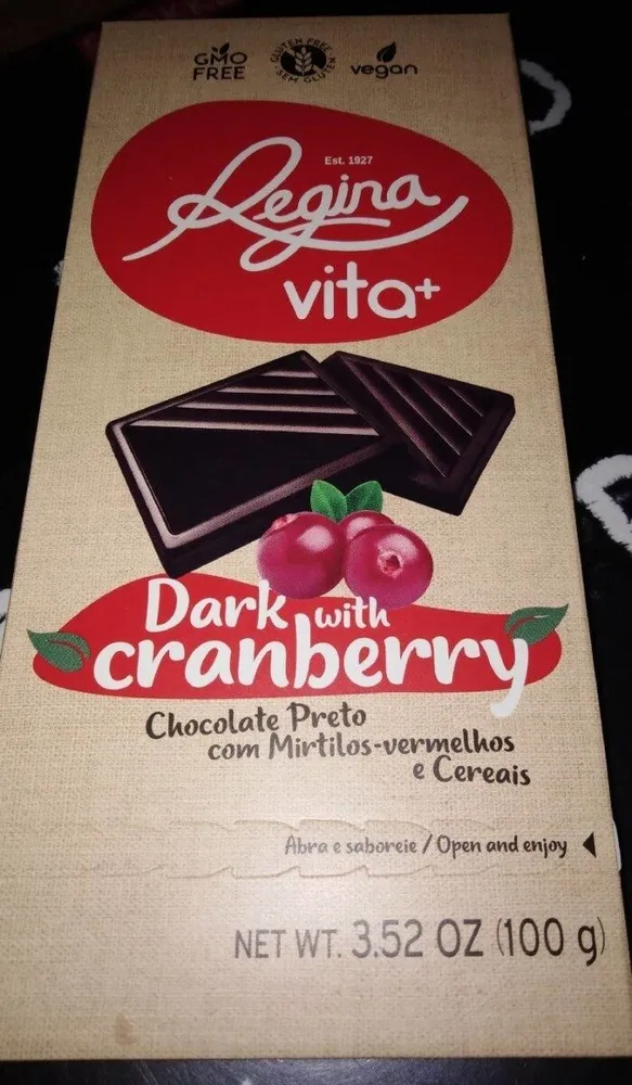 Dark chocolate with cranberry