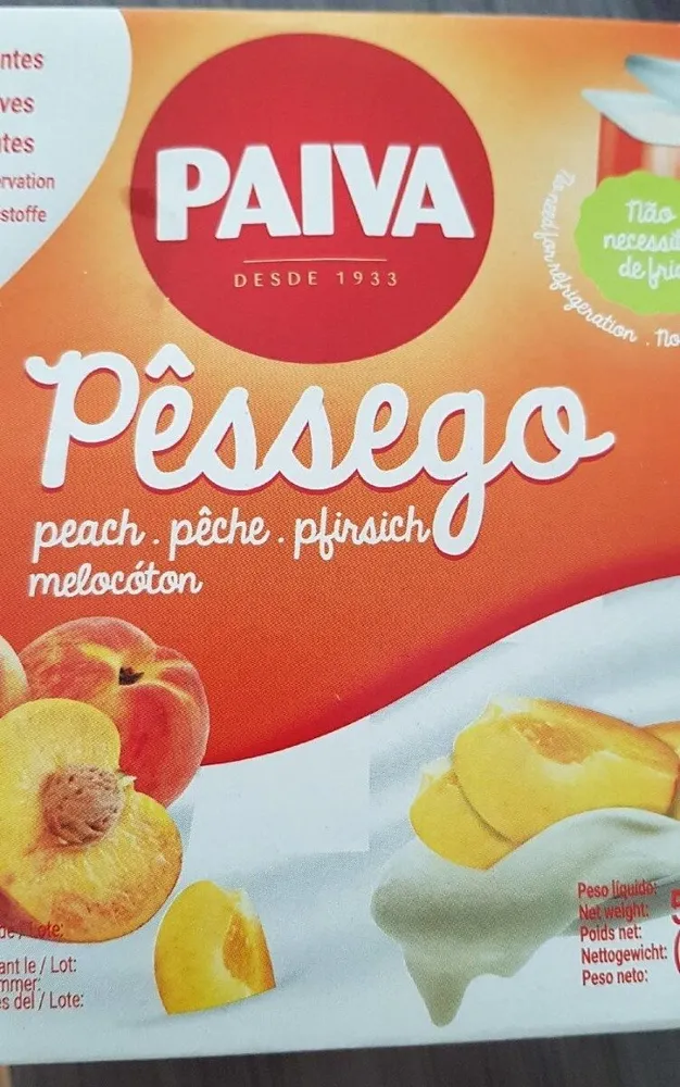Yaourts Paiva pessego