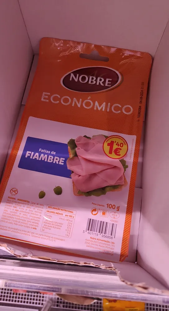 Fiambre Da Pa Fatiado Economico