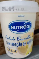 Gelado Baunilha Sem Adição de Açúcar