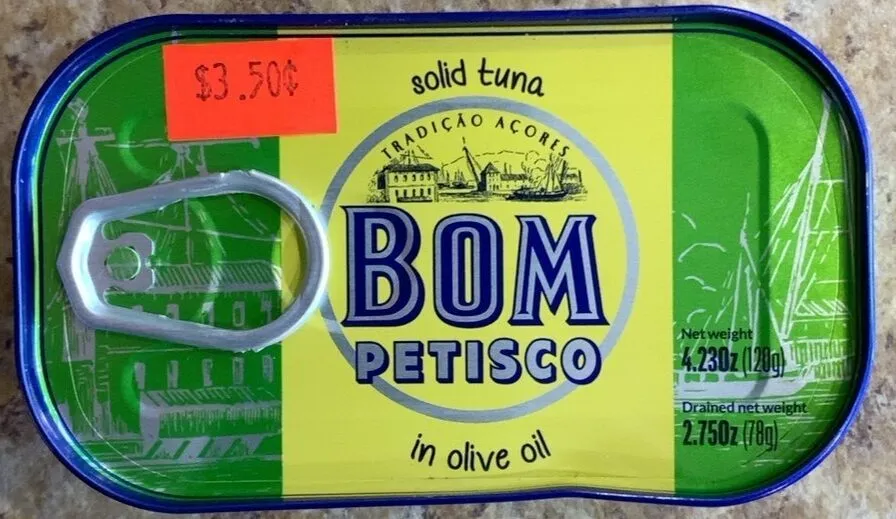 solid tuna in olive oil