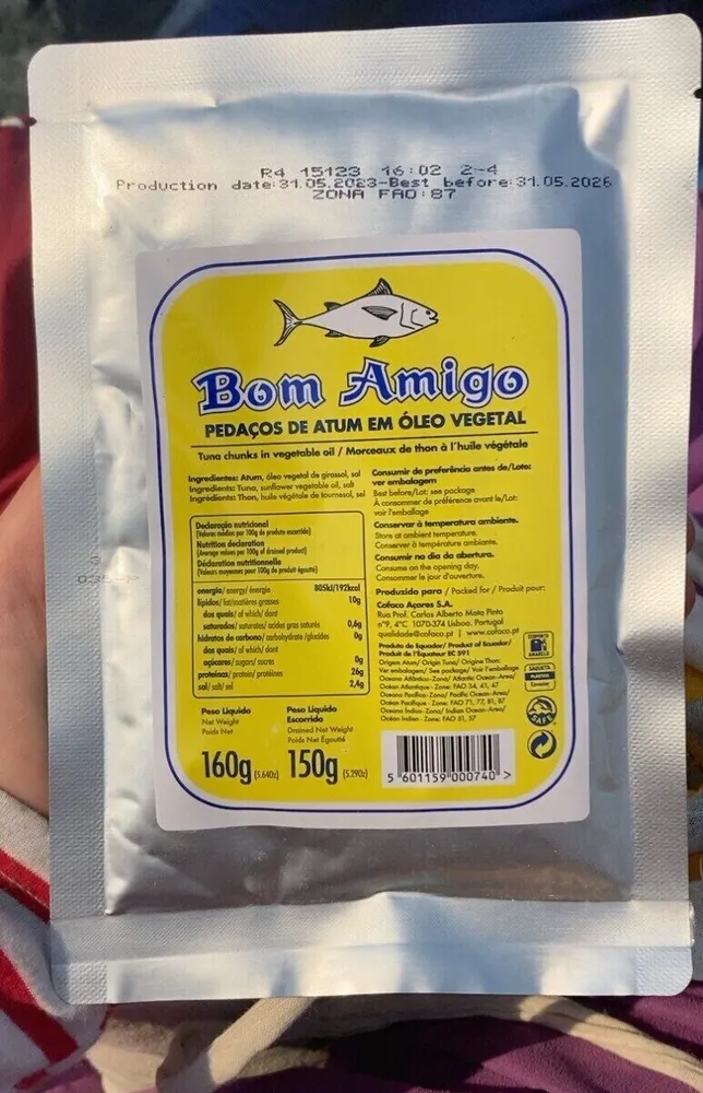 Pedaços de atum em óleo vegetal