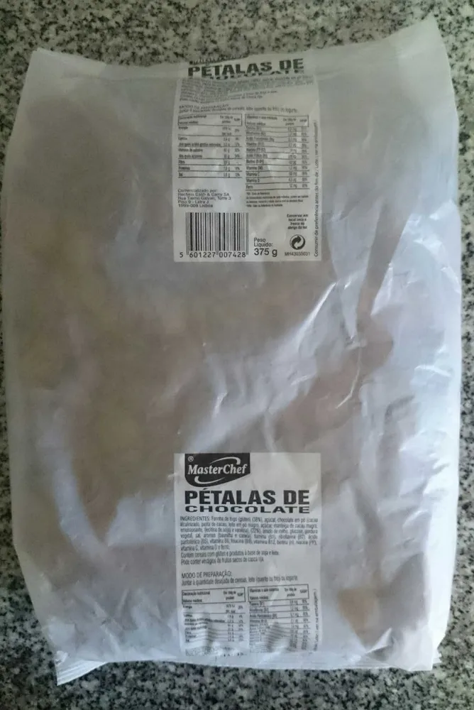 Pétalas de chocolate