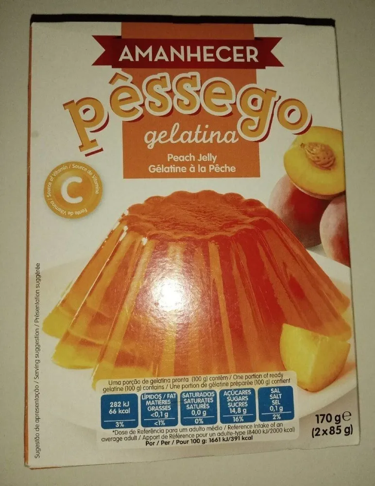 Amanhecer Pessego Gelatina