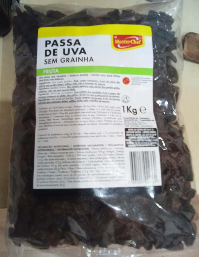 Passa de uva sem grainha