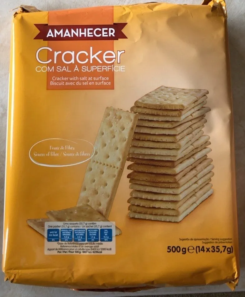 Cracker com Sal à Superfície