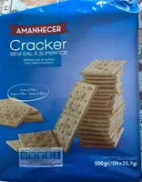 Cracker sem sal à superficie