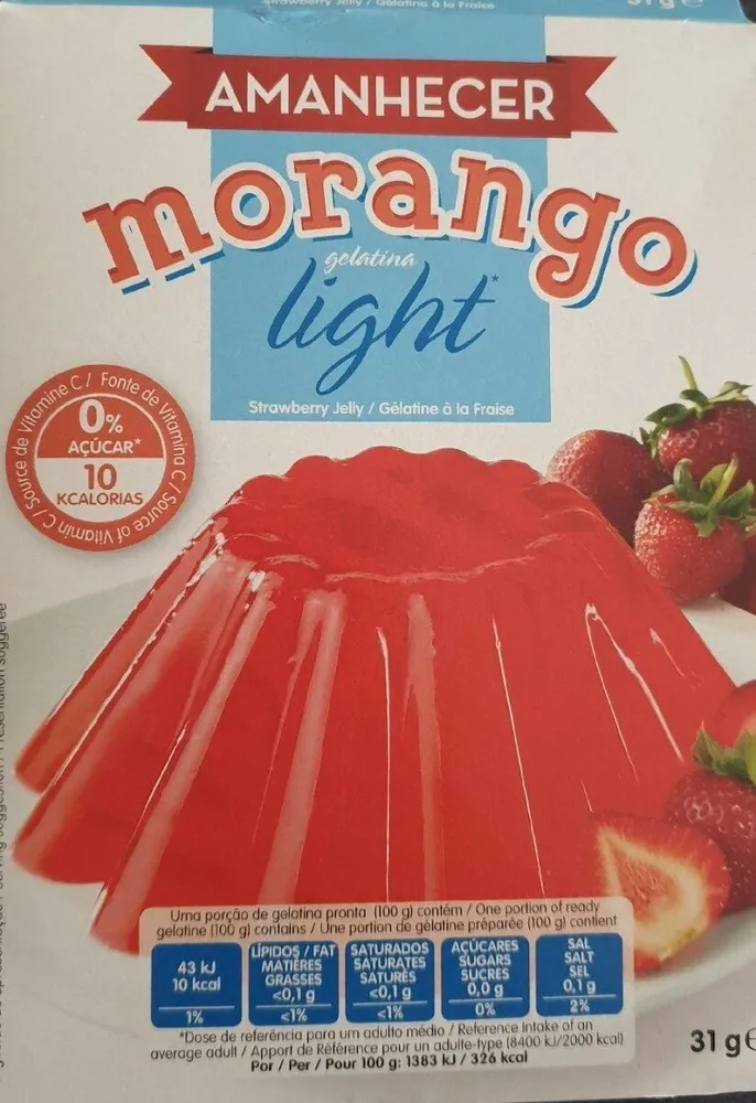 morango gelatina light
