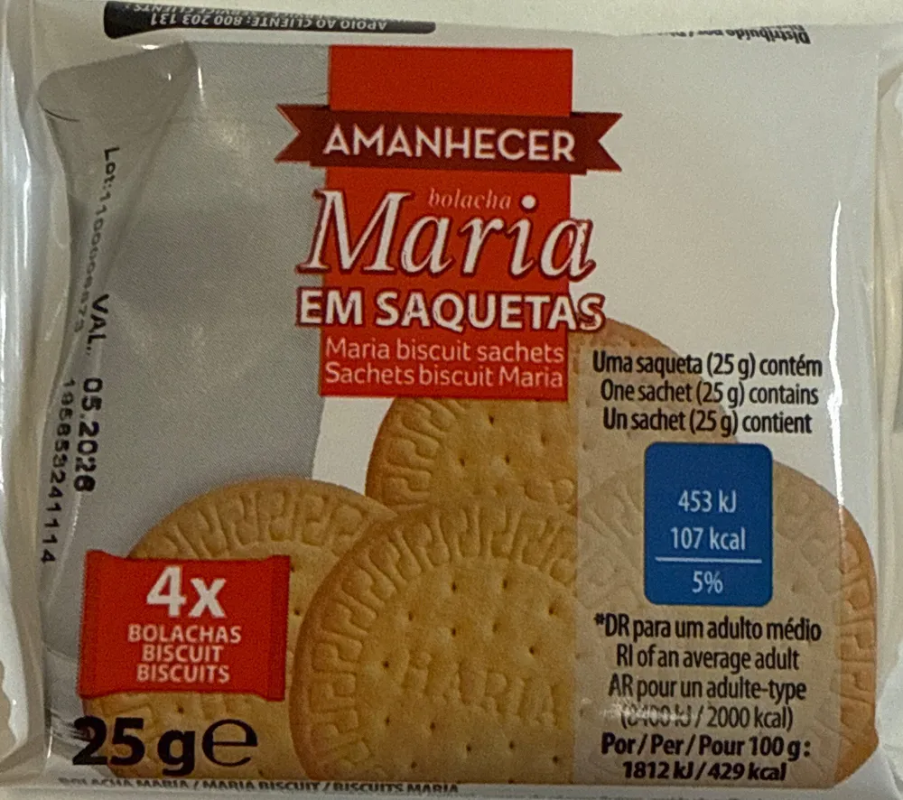 bolacha Maria em Saquetas