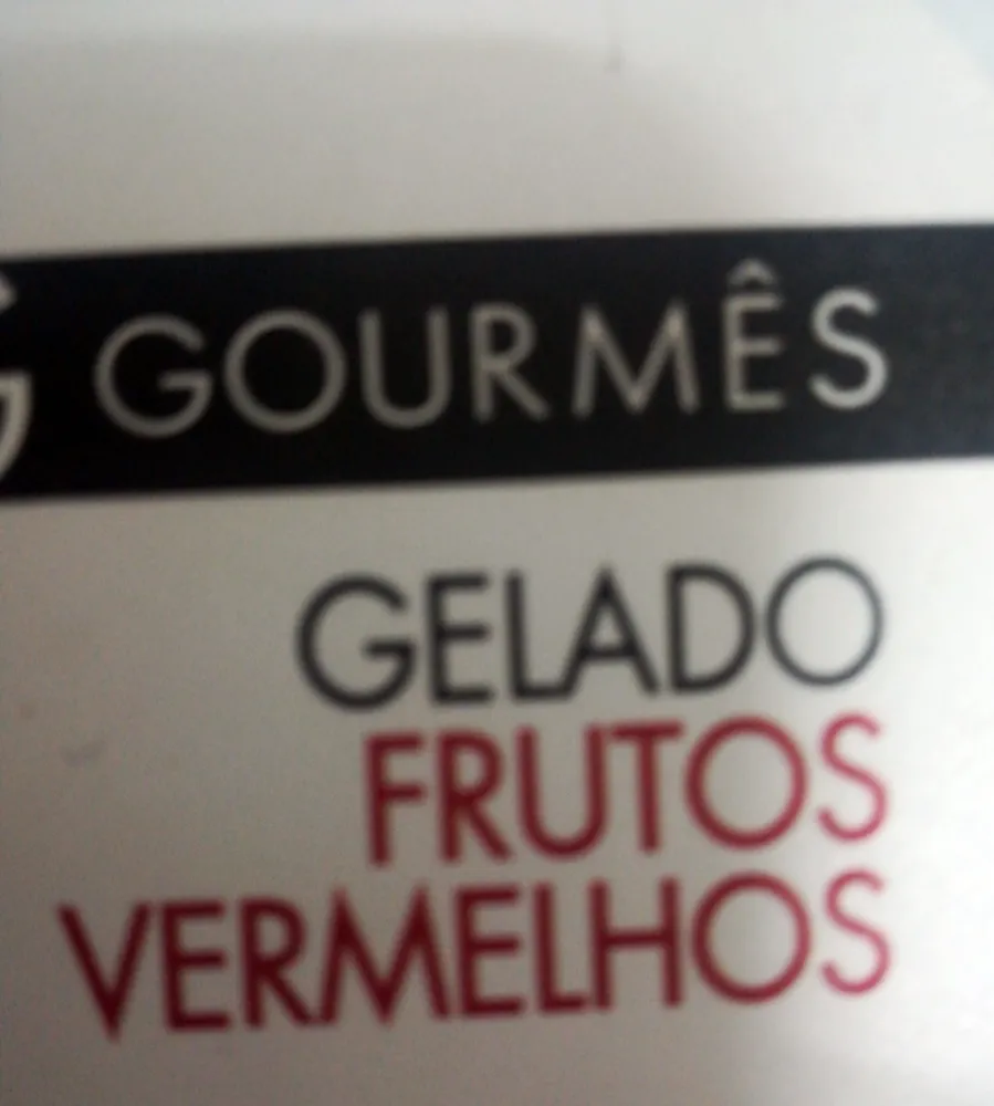 Gelado Frutos Vermelhos