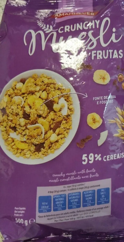 Crunchy muesli frutas