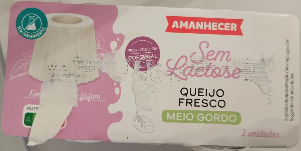 Queijo Fresco Meio Gordo Sem Lactose