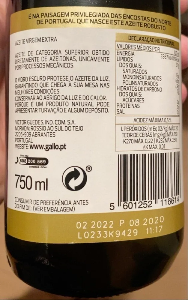 Aceite oliva virgen extra