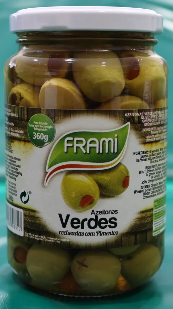 Olives vertes farcies au poivre - Frami,