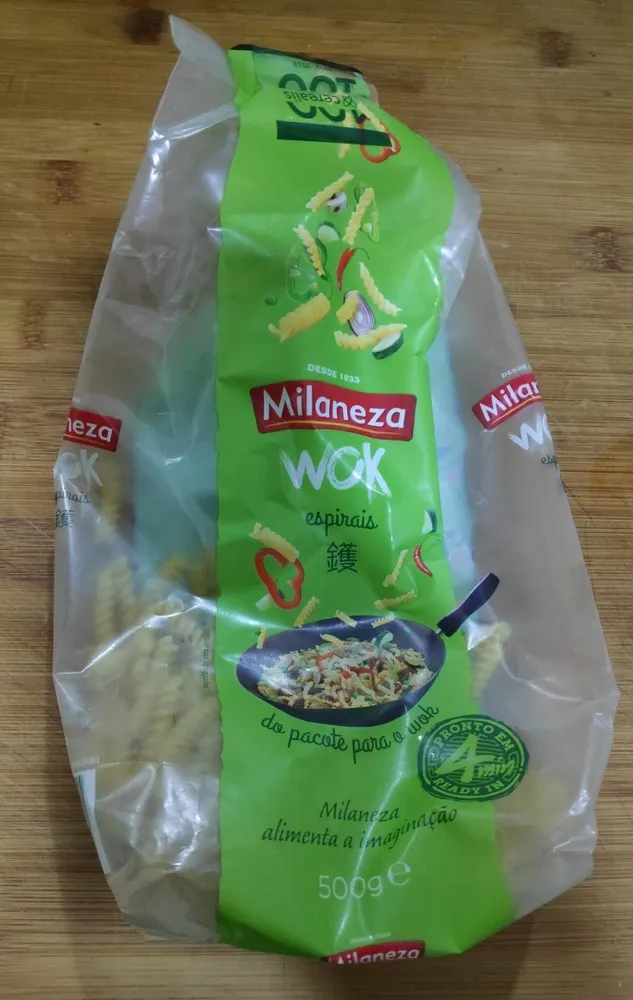 Espirales de pasta para wok