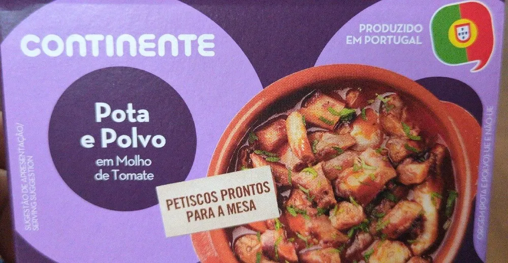 Pota e Polvo em Molho de Tomate