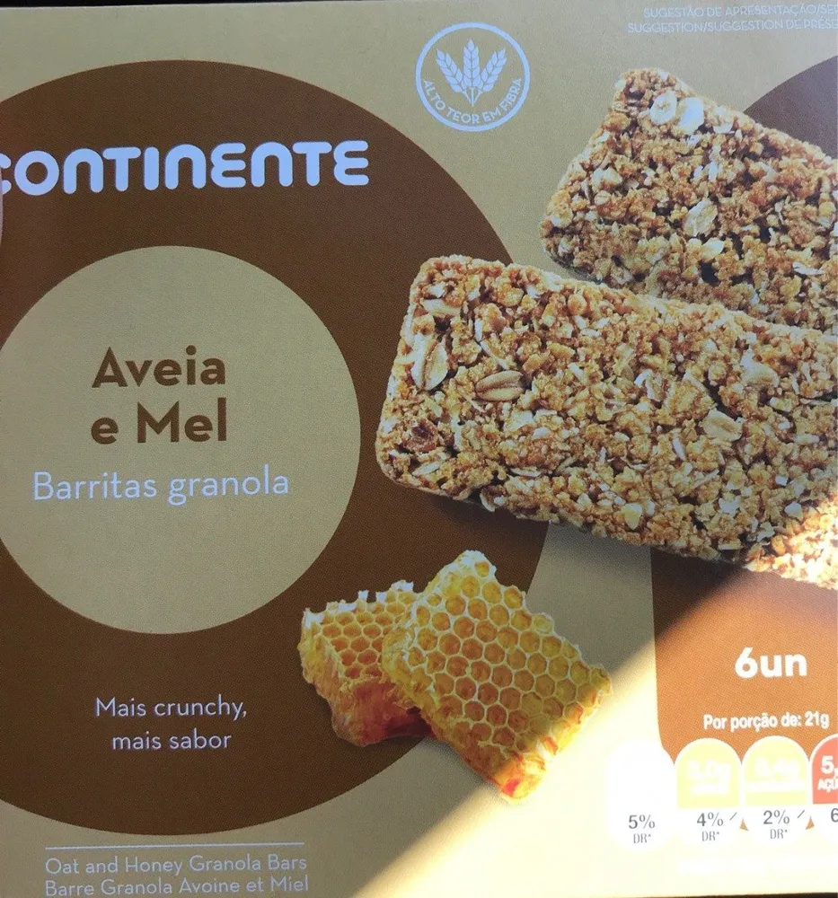 Barritas aveila e mel
