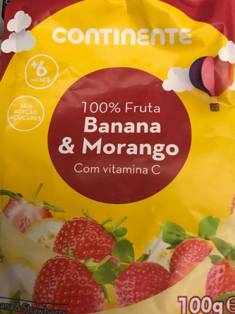 100% Fruta Banana & Morango