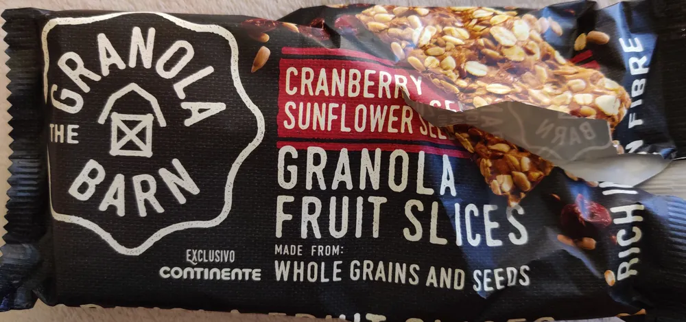 Cranberry Sunflower Seed Granola Fruit Slices
