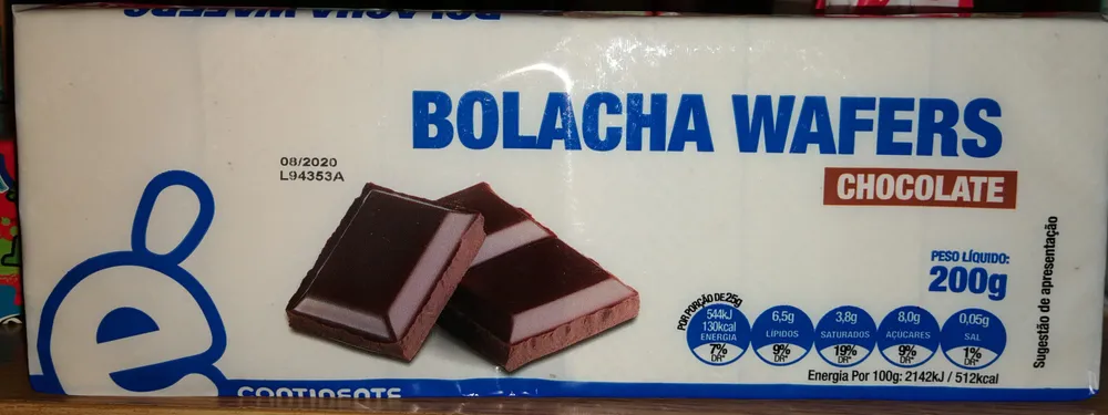 Bolacha Wafers Chocolate
