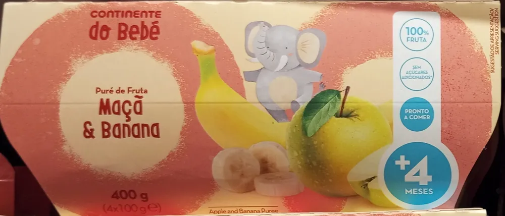 Puré de Fruta Maçã & Banana