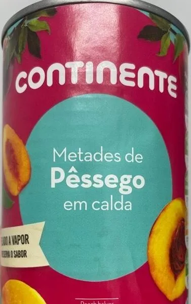Metades de Pêssego em calda
