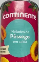Metades de Pêssego em calda