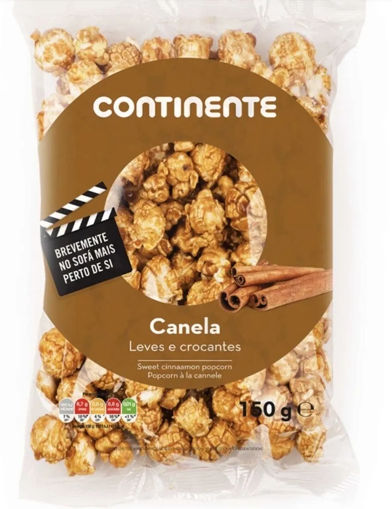 Pipocas doces Canela