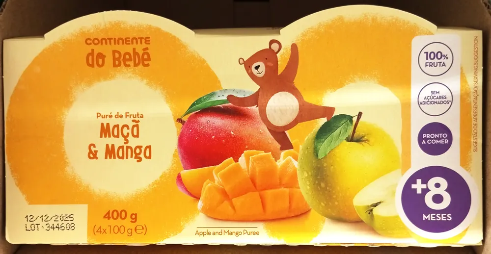 Puré de Fruta Maçã & Manga