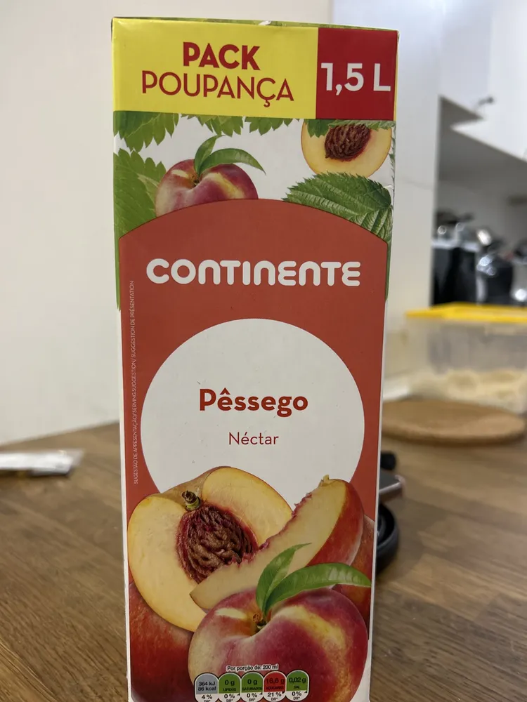 Continente Pêssego Néctar