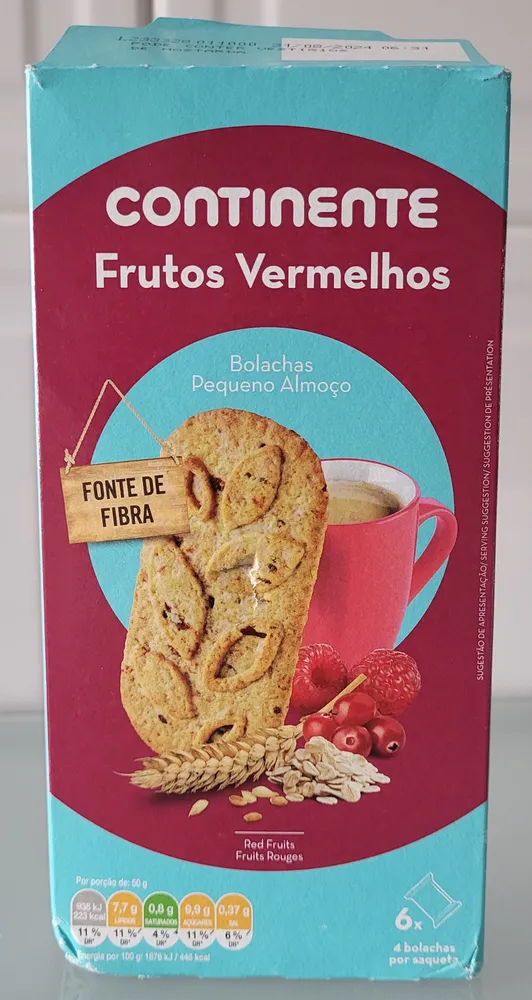 Frutos Vermelhos Bolachas Pequeno Almoço