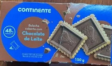 Bolacha coberta com Chocolate de Leite