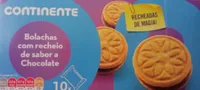 Bolachas com recheio de sabor a Chocolate