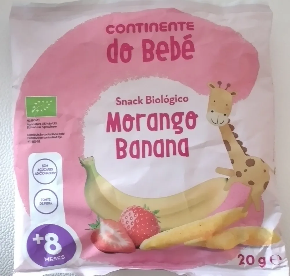 Snack Biológico Morango Banana