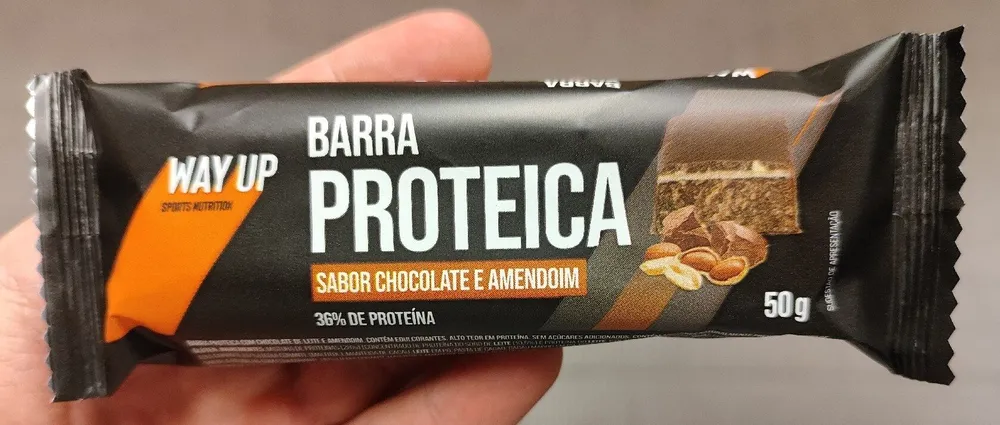 Barra Proteica Sabor Chocolate e Amendoim