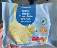 Tortitas Arroz Chocolate Branco Sabor a Iogurte