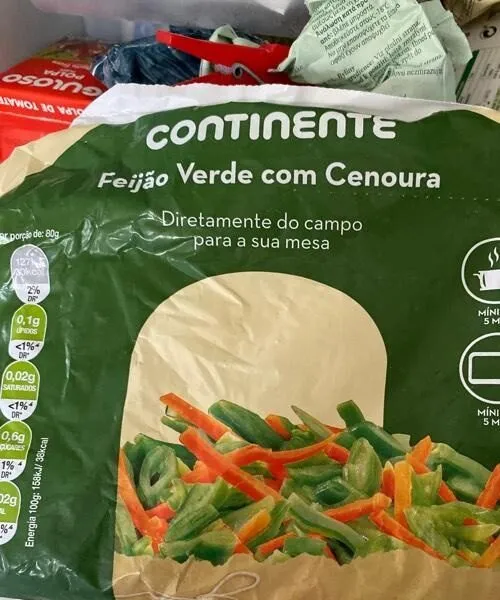 Feijão verde com cenoura