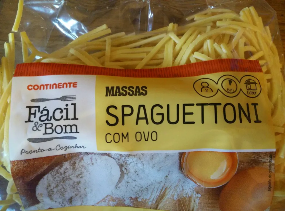 Massas Spaguettoni com Ovo
