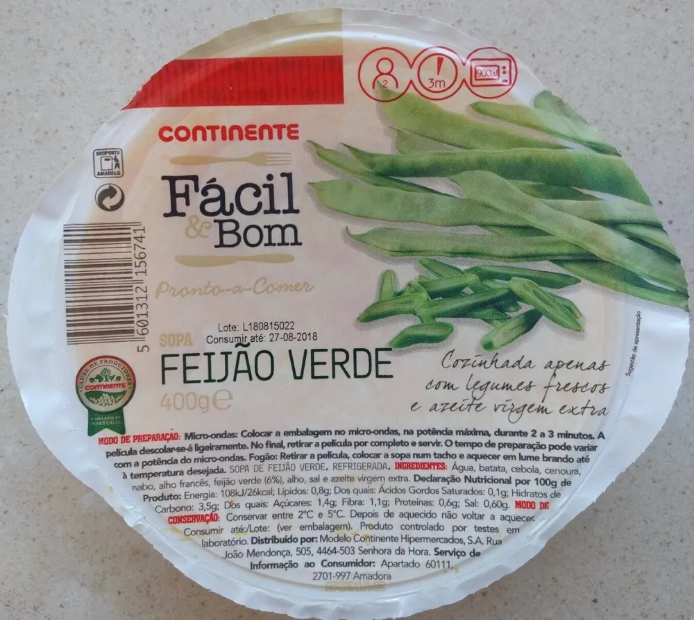 Sopa Feijão Verde