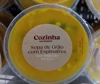 Sopa de Grão com Espinafres com legumes frescos