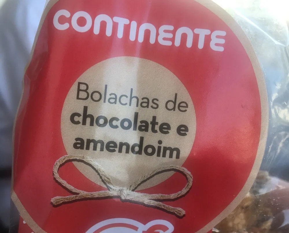 Bolachas de chocolate amendoim