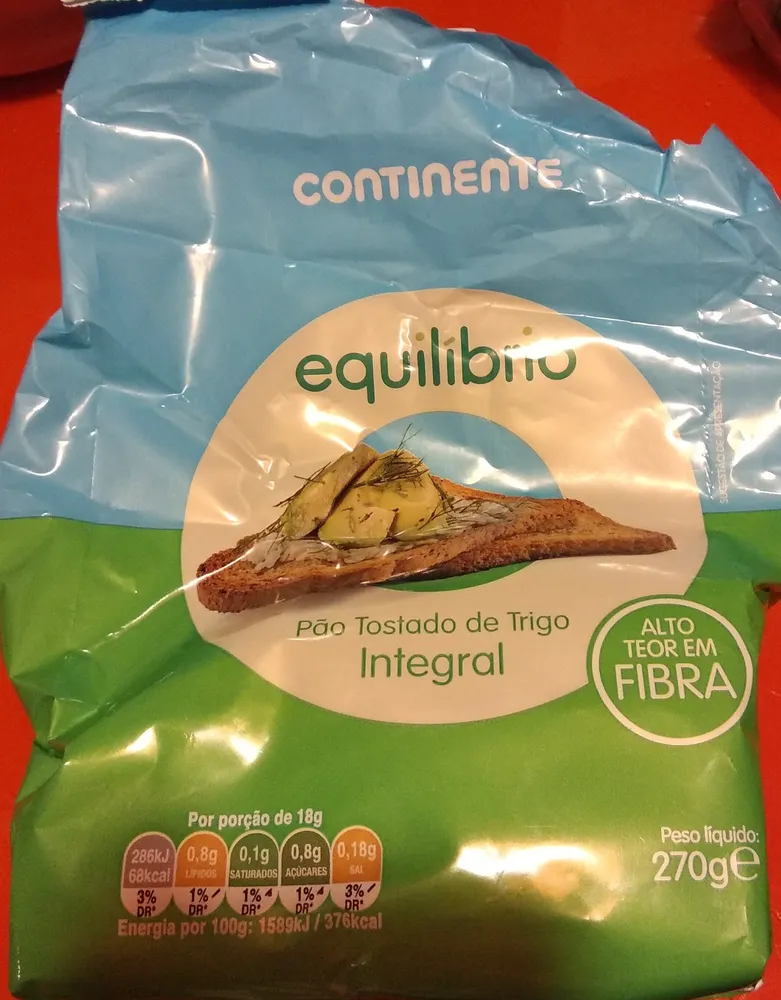 Pão Tostato de Trigo Integral