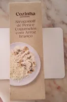 Strogonoff de Peru e Cogumelos com Arroz Branco