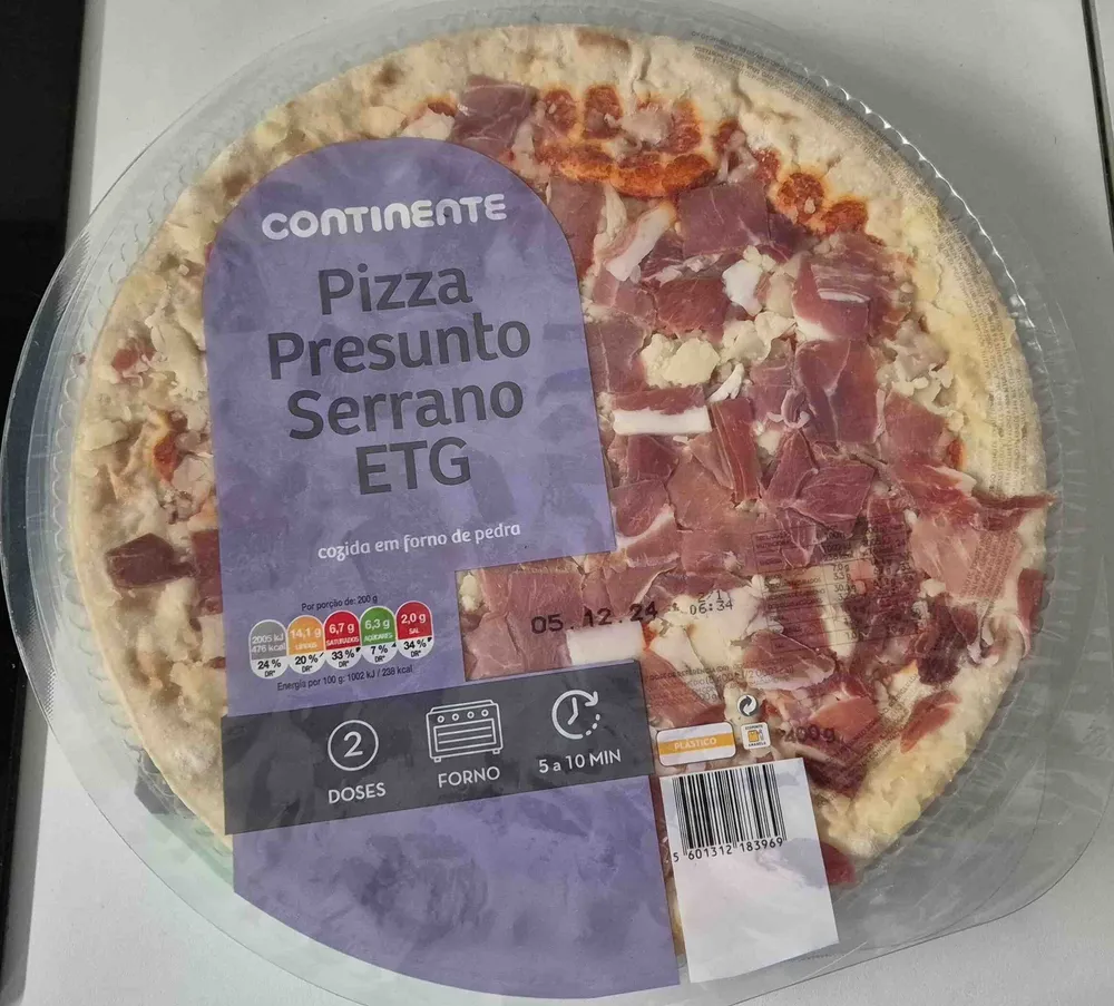 Pizza Presunto Serrano ETG