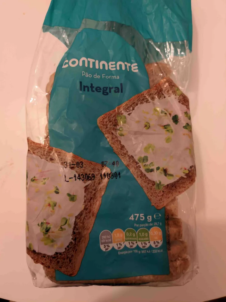 Pão Forma Integral