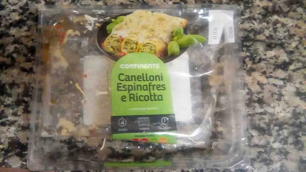 Canelloni espinafres e ricota