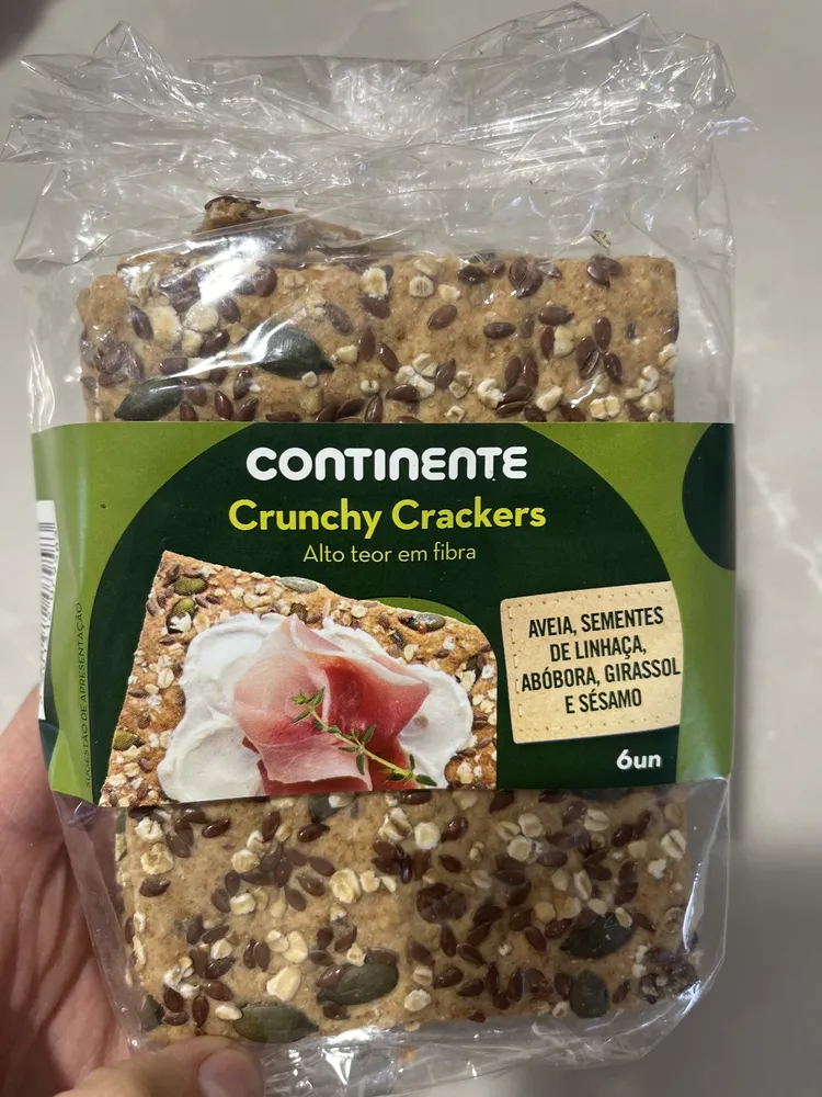 Crunchy Crackers Aveia, sementes de linhaça, abóbora, girassol e sésamo
