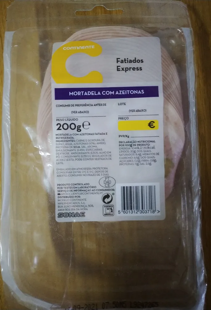 Mortadela com Azeitonas
