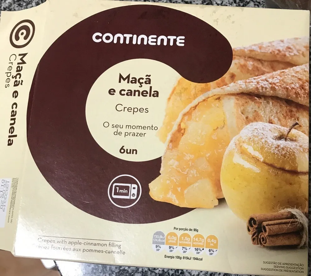 Maçã e canela Crepes